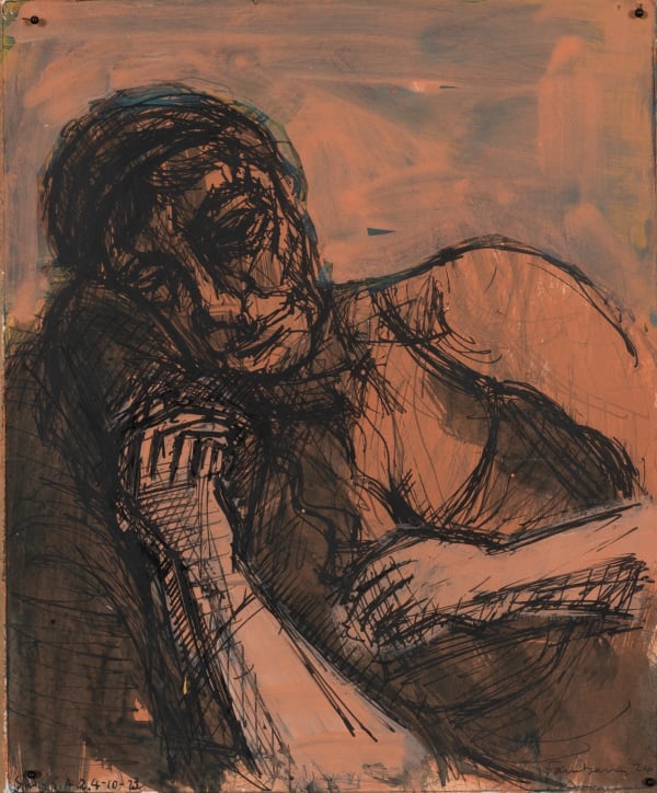 David Fairbairn Small Study S.A.No.2, 2024 Acrylic, gouache, etching, pen & ink on paper (unframed) 36 x 29cm