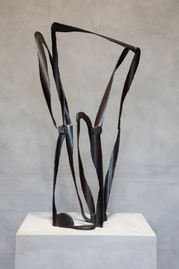 James Rogers Elbow Room, 2020 Waxed mild steel 98 x 55 x 34cm