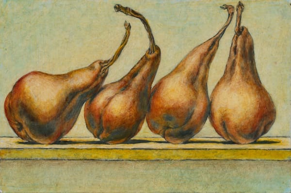 Kim Spooner The Domino Effect, 2025 Encaustic on gessoed panel 20 x 30cm