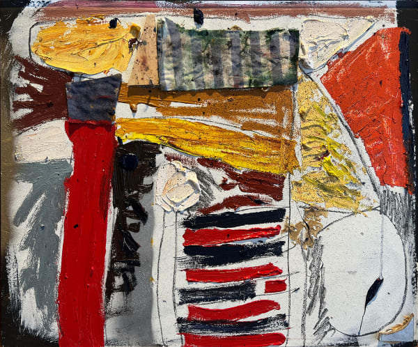 James Drinkwater NY Maritime 3, 2023 Oil & collage on hardboard 51 x 60cm