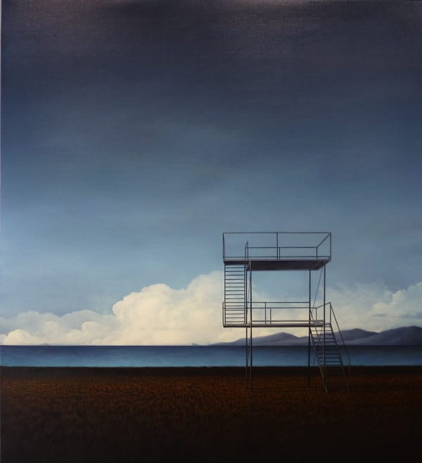 Adam Nudelman When ears don't hear what the eyes can see 2017 Acrylic and oil on linen 122x112cm