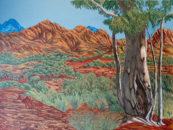 Kumantji (Hubert) Pareroultja Tjoritja (West MacDonnell Ranges), NT, cat no 496-21, 2021 Acrylic on linen 182 x 244cm