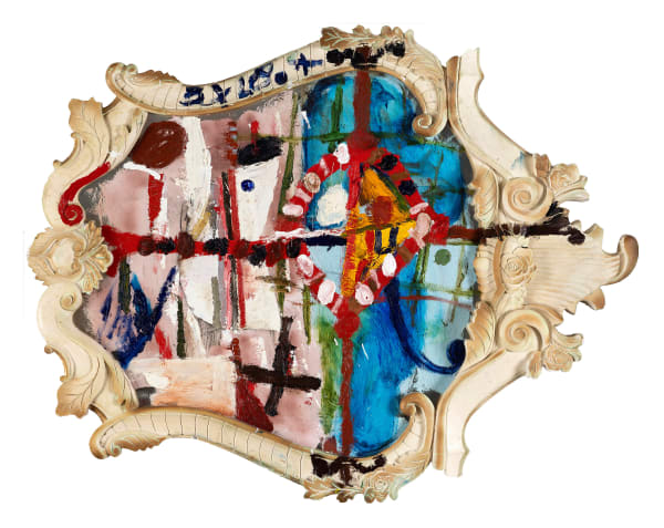 James Drinkwater Lago Di Bolsena , 2025 Oil on mirror and ornate frame 90 x 113cm