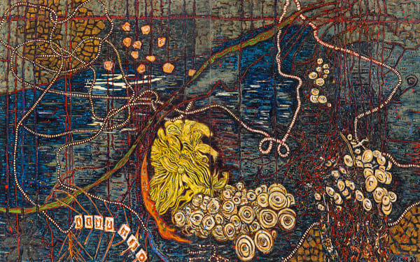 Suzanne Archer Reflection - South Coast, 2023 Oil and wax on canvas (2 panels) 229 x 368cm