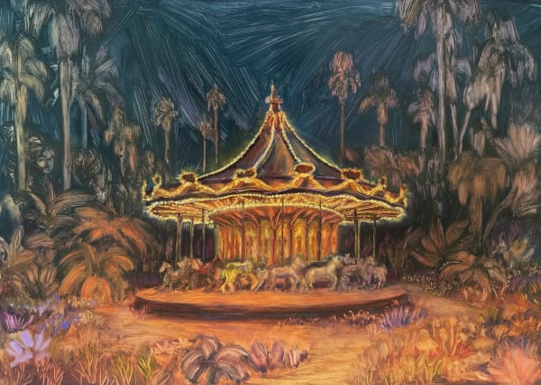 Kirsty Neilson The carnival is over, 2024 Oil on board 50 x 70cm