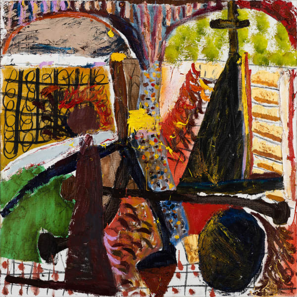 James Drinkwater New Jersey turnstyle, 2023 Oil on linen 112 x 112cm