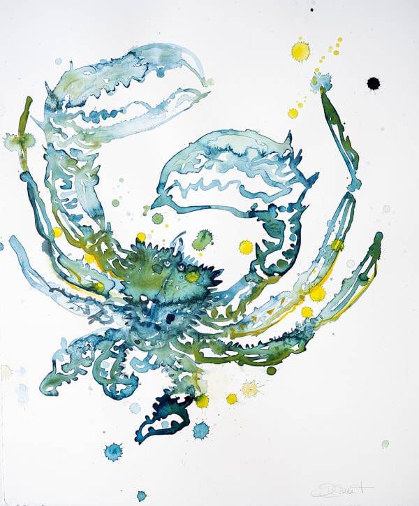 Dee Smart Crab I , 2022 Watercolour on Arches paper 50 x 56cm