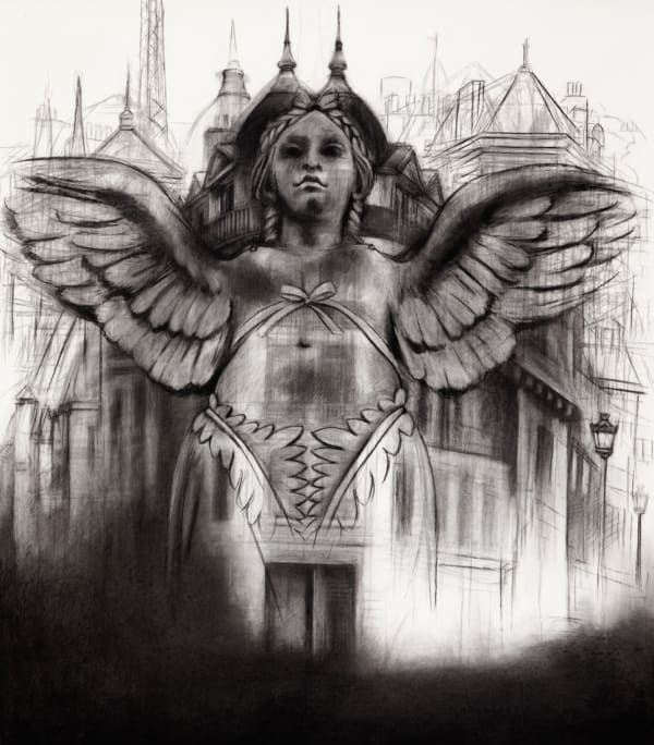 Jody Graham éveil, 2023 Charcoal on paper 142 x 127cm F