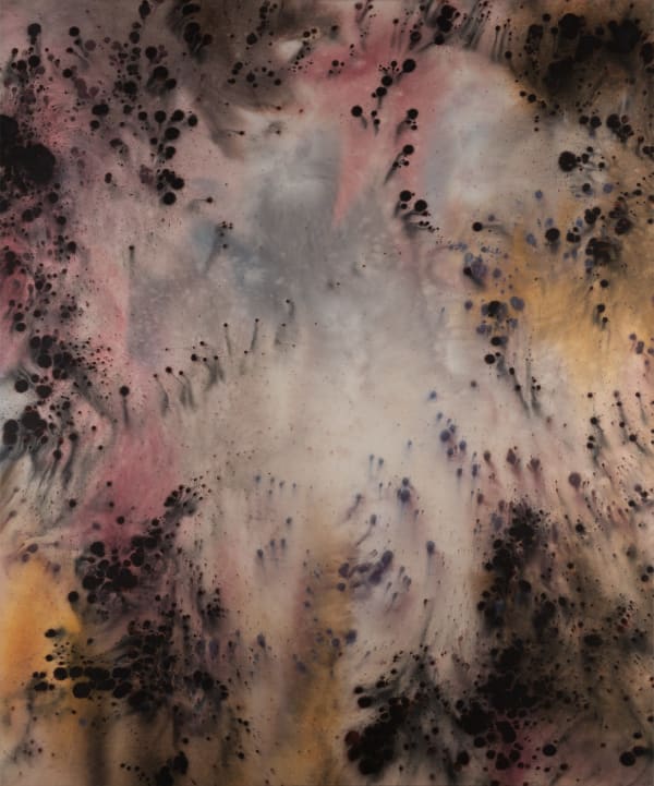 Christopher Horder Smoke Ring Halo, 2018 Watercolour, acrylic and coloured inks on canvas 182 x 152cm