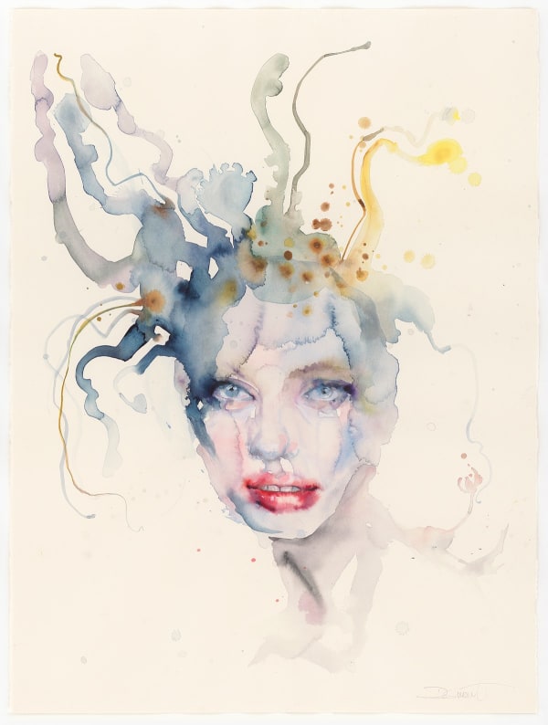 Dee Smart Siren 8, 2024 Gouache on Arches paper 83 x 64cm, framed