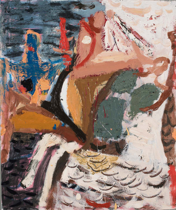 James Drinkwater Lazy now on this Southern Beach, 2016 Mixed media on board 60 x 50cm