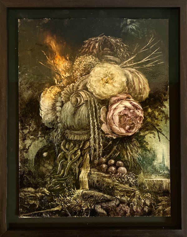 Peter Gardiner Still Life 36, 2023 Oil on paper, framed (FX frame) 37.5 x 29.5cm