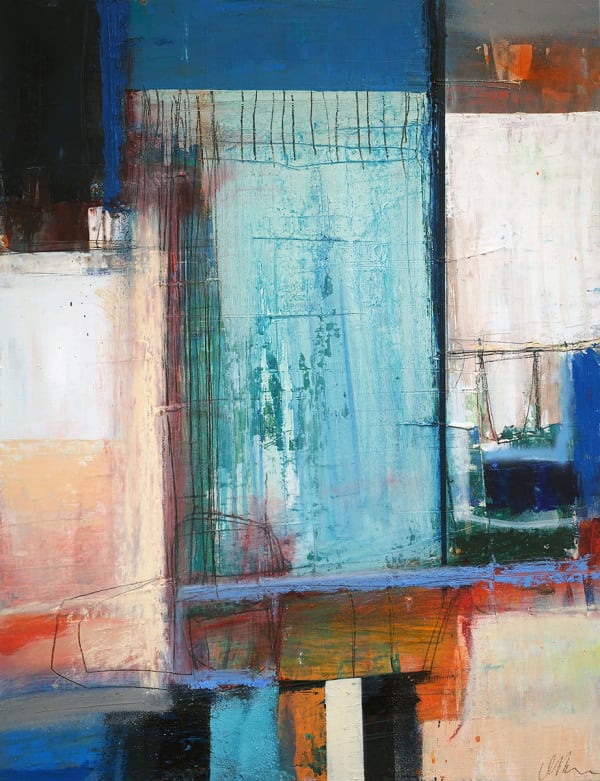 Morten Lassen Untitled 7, 2023 Oil and spray on paper 76.5 x 61cm F