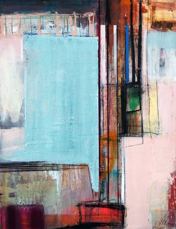 Morten Lassen Untitled 43, 2020 Oil and spray on paper 65 x 50cm paper size