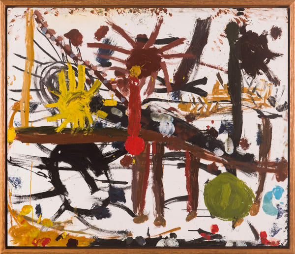 James Drinkwater Long Tucked Away , 2022 Oil and charcoal on hardboard 103 x 122cm