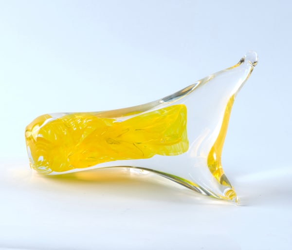 Floria Tosca Cabinet of Near Misses - Denial #2, 2024-25 Blown glass 5 x 22cm dimensions variable