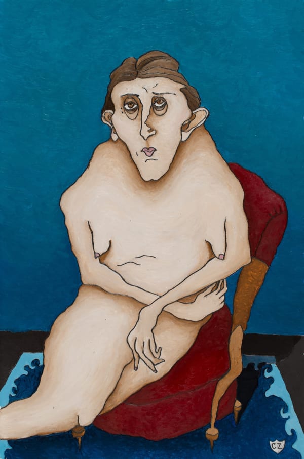 Caroline Zilinsky Study for a manufactured consent, 2026 Oil on gessoed panel 30 x 20cm