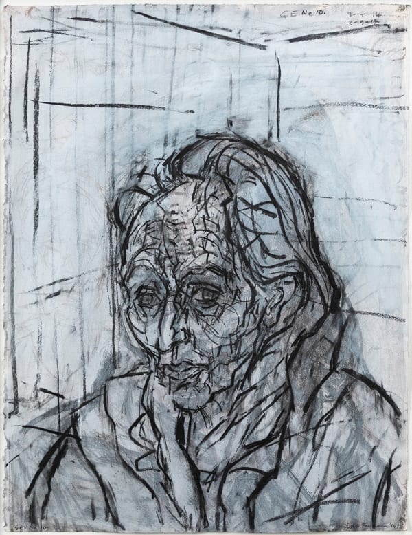 David Fairbairn G.E. No. 10, 2014 - 2015 Acrylic, gouache & willow charcoal on paper, FX hand stained frame 71.5 x 90cm framed size