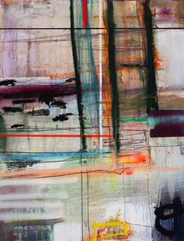 Morten Lassen Untitled paper 28 2016 Oil and spray on paper 65x50cm paper size