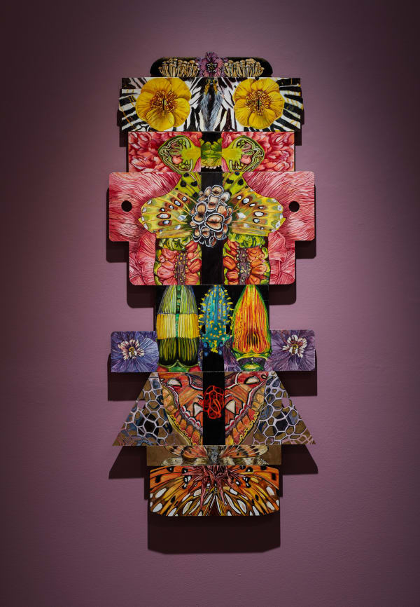 Floria Tosca Guardian of the subconscious, 2025 Waterbased paint and pencil on board 142 x 63xm