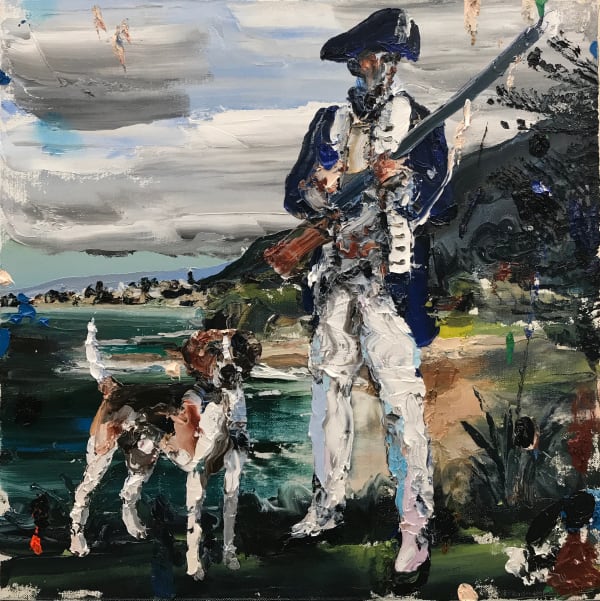 Paul Ryan The Hunt, Bulli , 2017 Oil on Linen 122 x 122cm