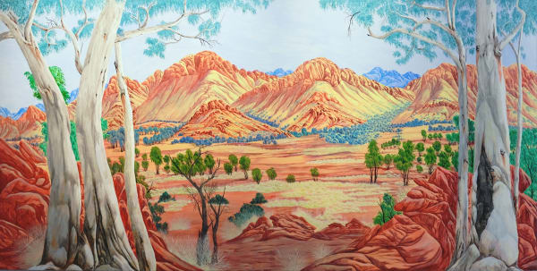 Kumantji (Hubert) Pareroultja West MacDonnell Ranges near Alice Springs, 2023-24 Acrylic on linen 243 x 486cm