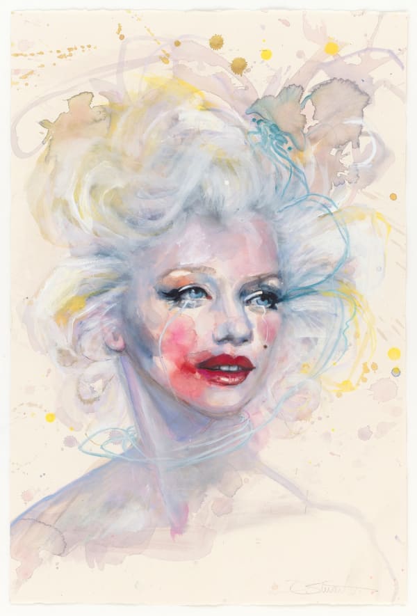 Dee Smart Marilyn, 2024 Gouache on Arches paper 64 x 45cm, framed