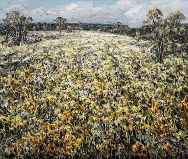 Jun Chen, Yellow Wild Flower Hill, 2024