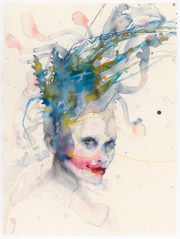 Dee Smart Siren 9, 2024 Gouache on Arches paper 83 x 64cm, framed