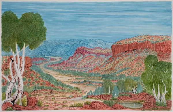 Selma Coulthard Thunggu, NT WAC315-23, 2023 Watercolour on paper, framed 63 x 99cm