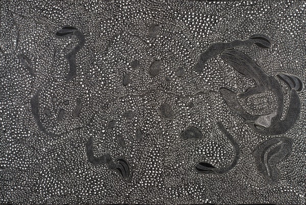 Jorna Newberry Ngintaka Perentie, (JNKM 300323), 2023 Acrylic on linen 182 x 122cm