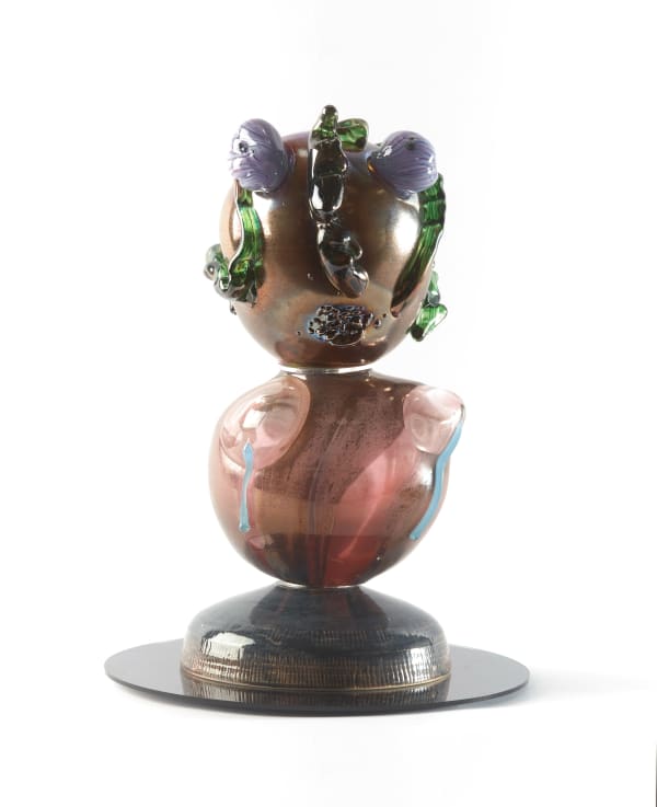 Floria Tosca Totem of Fertility, 2025 Blown glass and ceramic. Wooden plinth. 36 x 20cm Dimensions variable