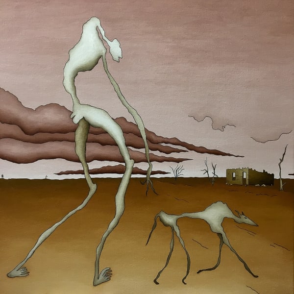 Caroline Zilinsky Milparinka Man, 2021 Oil on Linen 61 x 61cm