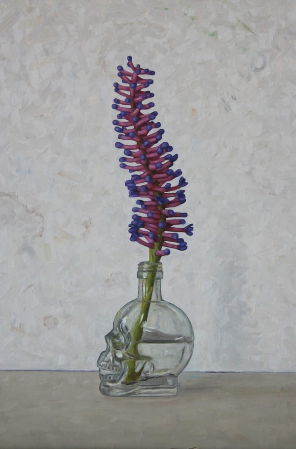 Andrew Sullivan Purple Bromeliad, 2023 Oil on board 36.5 x 24cm