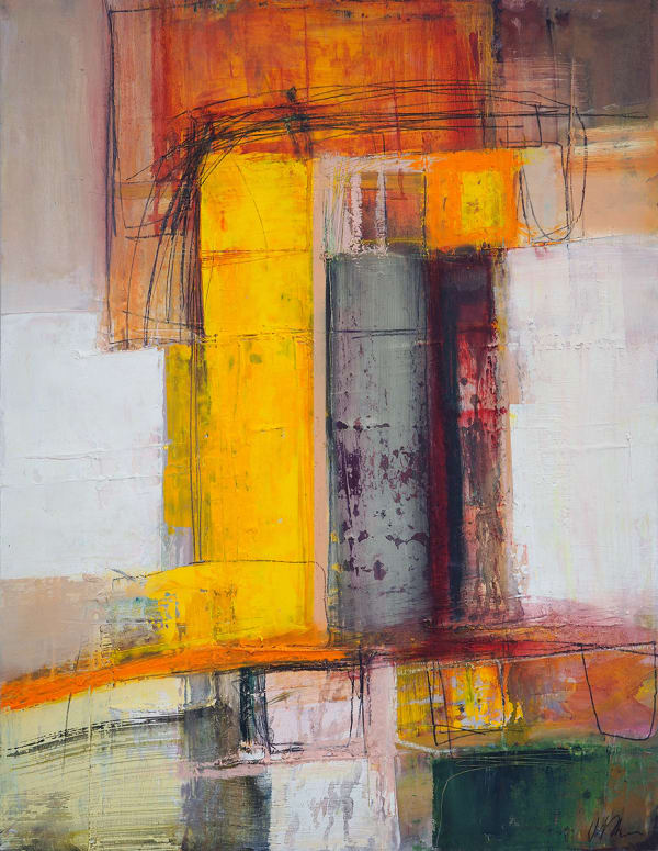 Morten Lassen Paper 72, 2023 Oil on paper, framed 50 x 65 cm