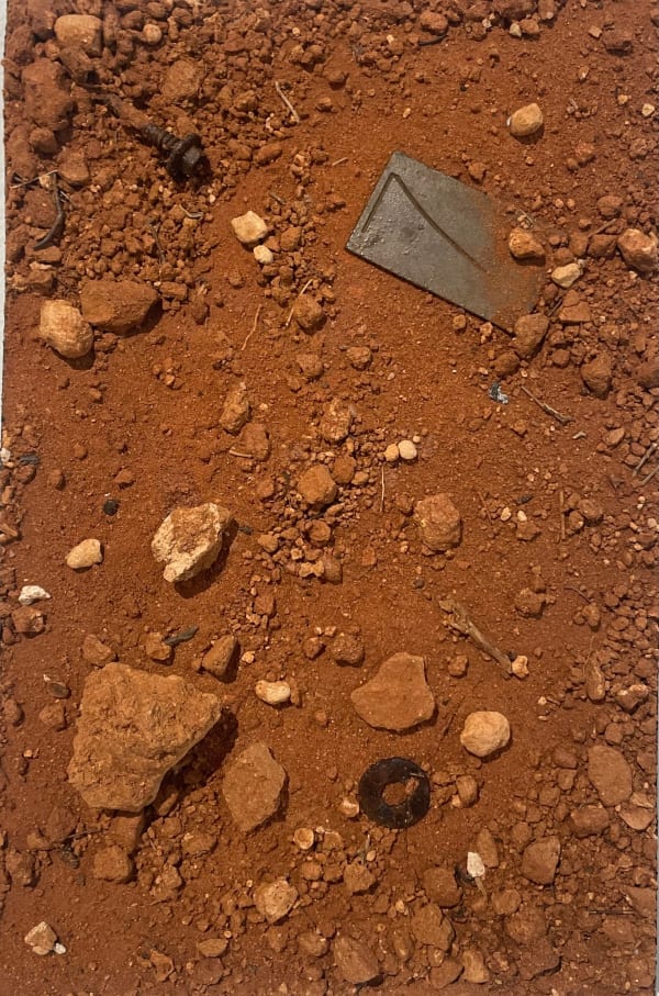 Luke Storrier 7, 2025 Mixed media on board 30 x 20cm