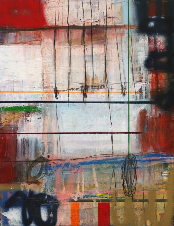 Morten Lassen Untitled paper 35 2016 Oil and spray on paper 65x50cm paper size