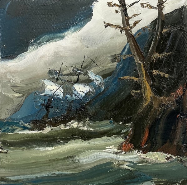 Paul Ryan The Wreck, 2021 Oil on Linen 57 x 52cm