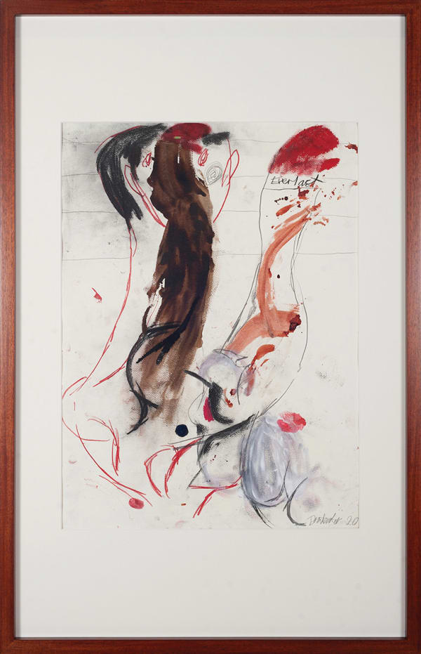 James Drinkwater South Paw, 2020 Mixed media on paper F. 117.5 x 74.5cm