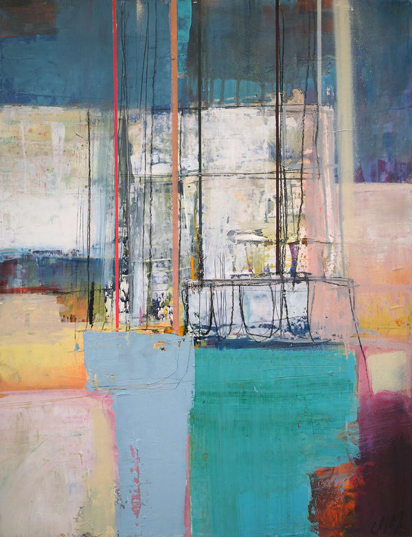 Morten Lassen Untitled 9, 2023 Oil and spray on paper 76.5 x 61cm F