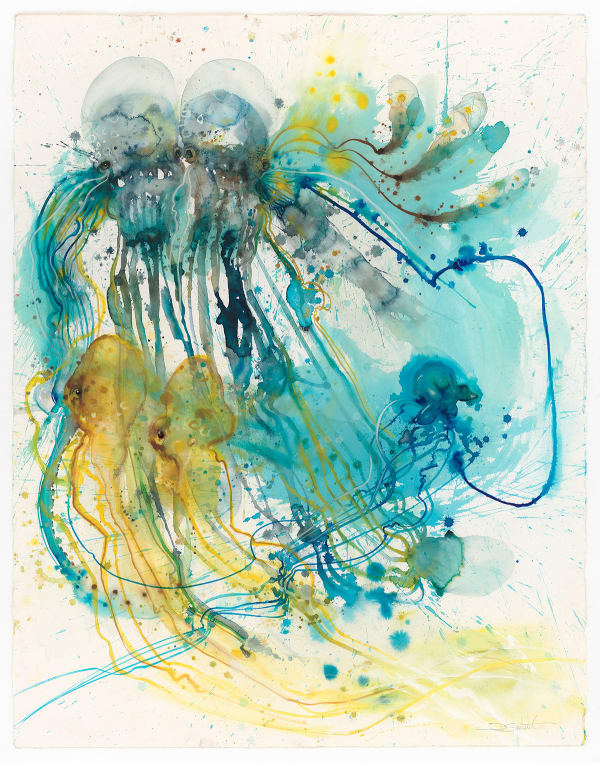 Dee Smart Siren 18, 2024 Gouache on Arches paper 138 x 110cm, framed