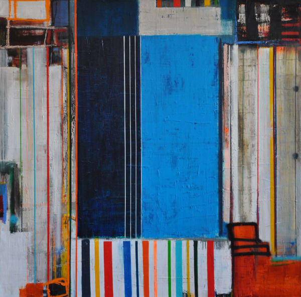 Morten Lassen Interaktion G, 2012 Oil on Linen 150 x 150cm