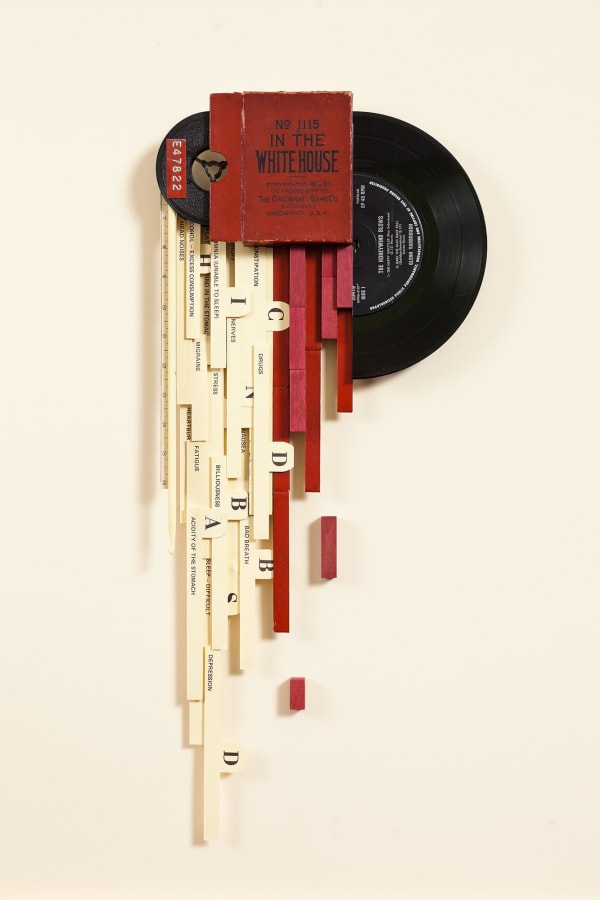 James Powditch All The Presidents Men II, 2023 Mixed media 40 x 60cm