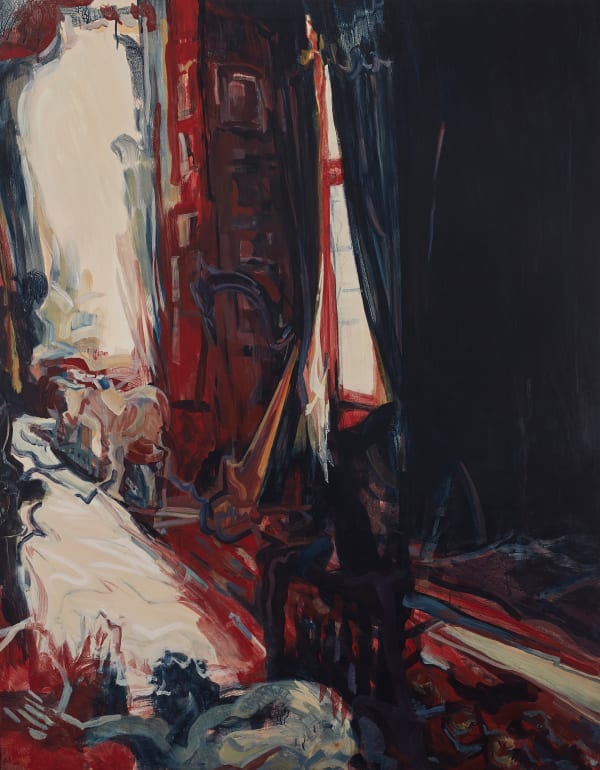 Renata Pari-Lewis Harmony In Red , 2022 Acrylic on polyester 155 x 122cm; 155 x 122cm (including frame)