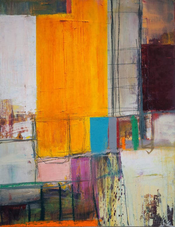 Morten Lassen Untitled 10, 2023 Oil and spray on paper 76.5 x 61cm F