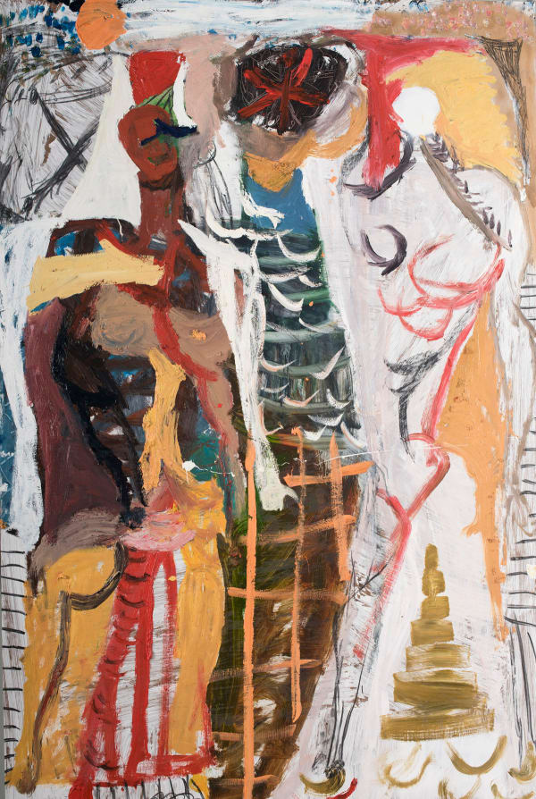 James Drinkwater Bathers St Tropez, 2016 Mixed Media 180 x 120cm