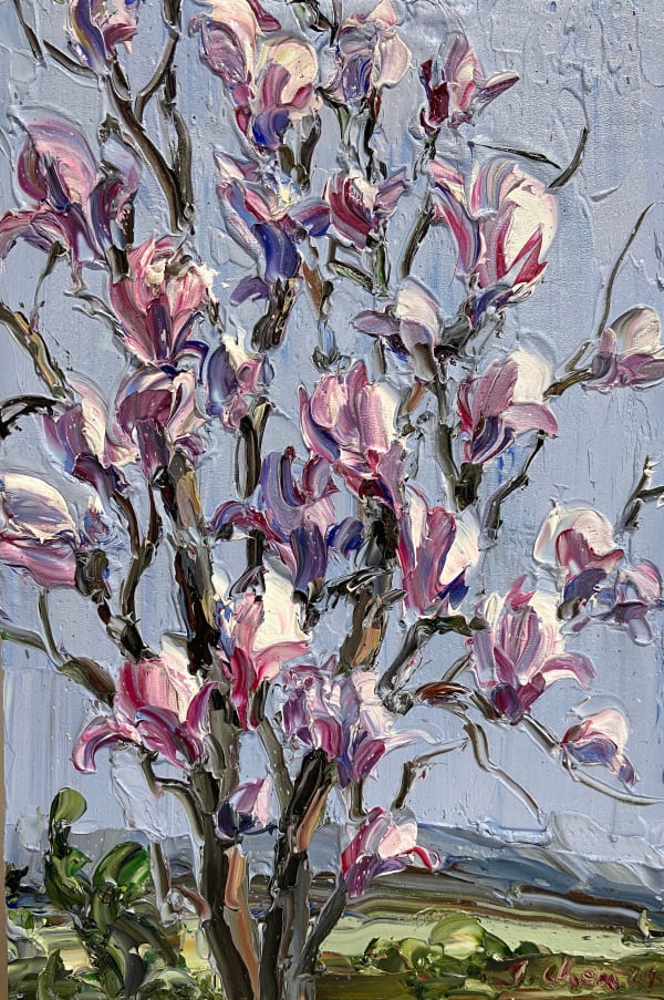 Jun Chen Untitled (Magnolia), 2025 Oil on board 30 x 20cm
