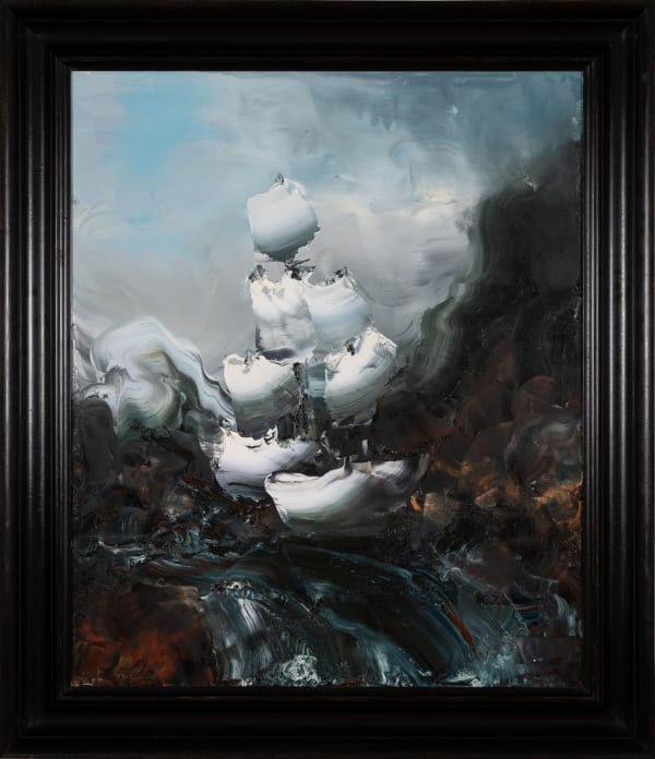 Paul Ryan Fitzcarraldo 1, 2025 Oil on canvas, FX hand stained frame 110.5 x 95cm