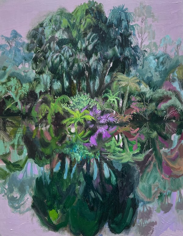 Kirsty Neilson The garden , 2023 Oil on board 45cm x 34cm