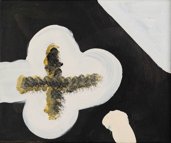 Lottie Consalvo Floating V, 2025 Acrylic on linen, framed 25 x 30.5cm